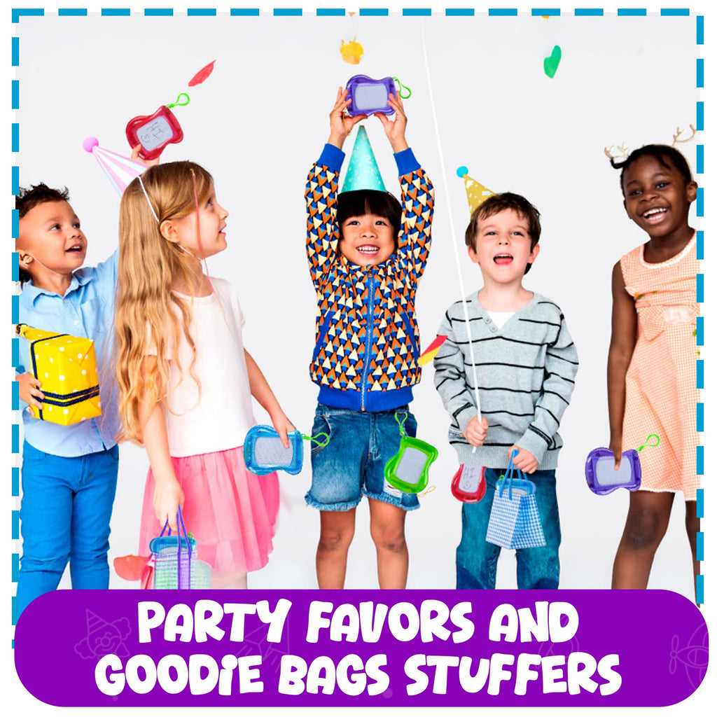 Mini Magnetic Drawing Boards (12-Pack) Party Favor Drawing Tablets for Kids