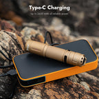 WUBEN C3 Flashlight 1200 High Lumens Rechargeable Flashlights 6 Modes Super Bright IP68 LED Tactical Flashlight for Camping, Home, Emergenc, Inspection, Repair, Tool Gifts for Men(Khaki)
