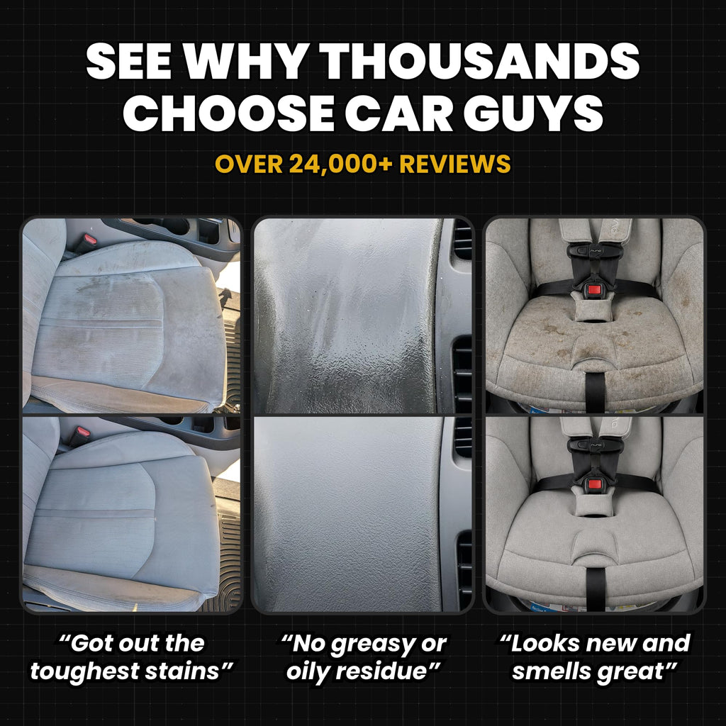 CAR GUYS Super Cleaner | Interior Car Cleaner for Tough Stains | Stain Remover for Car Seats, Carpet, Upholstery, & Leather | 18 Oz Kit with Microfiber Towel