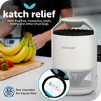 KATCHY Indoor Insect and Flying Bugs Trap Fruit Fly Gnat Mosquito Killer with UV Light Fan Sticky Glue Boards No Zapper White