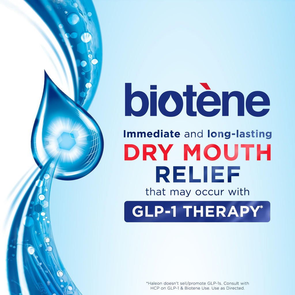 Biotene Oral Rinse Mouthwash for Dry Mouth, Breath Freshener and Dry Mouth Treatment, Fresh Mint - 2x33.8 fl oz
