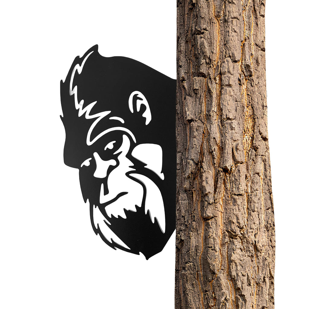 Dekorbay 17.5x11.4 IN Sasquatch Peek Metal Sign Bigfoot Yard Decor