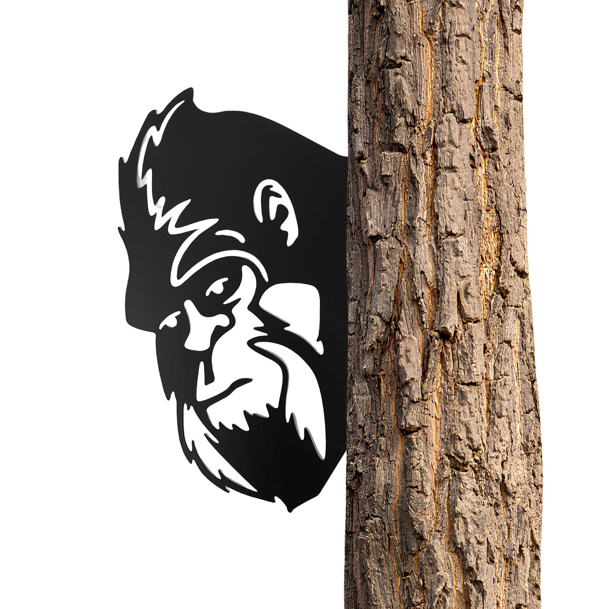 Dekorbay 17.5x11.4 IN Sasquatch Peek Metal Sign Bigfoot Yard Decor