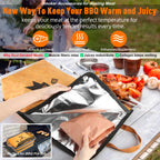 21in BBQ Blanket for Resting Meat - Smoking Meat Insulated Bag for Brisket/Beef/Pork Shoulder/Turkey - Christmas Gifts Stocking Stuffers - Birthday Anniversary Smoker Accessories Gift for Men Him Dad