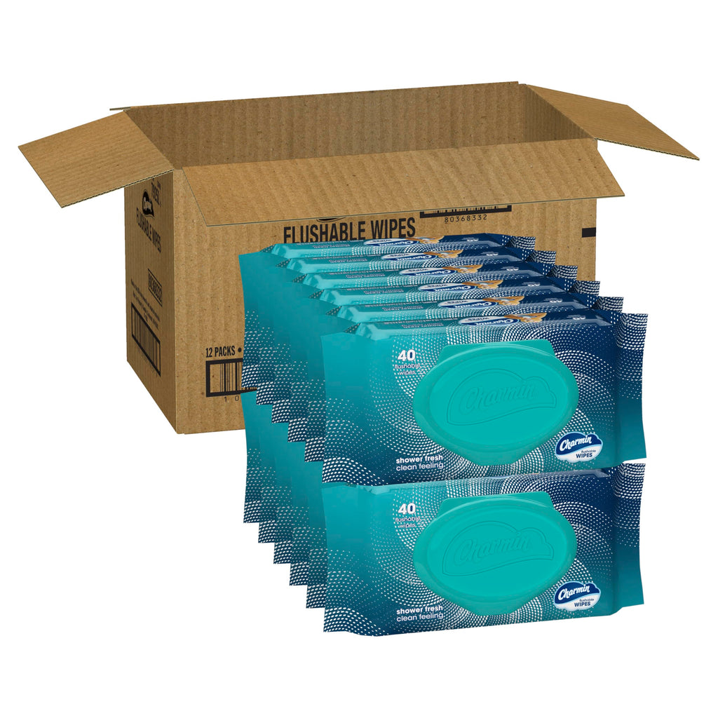 Charmin Flushable Wipes, 960 Total Wipes, 40 Count (Pack of 24)