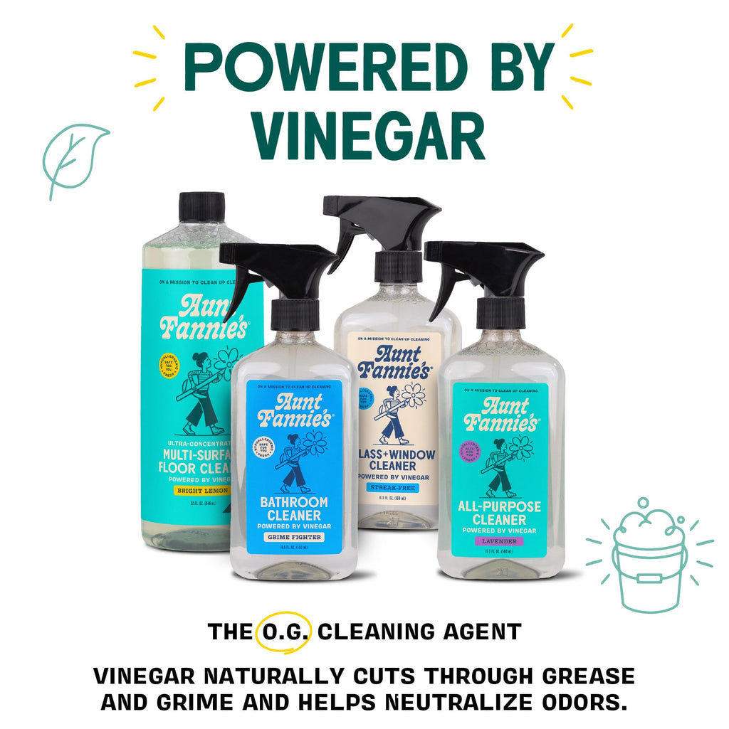 Aunt Fannie's Ultra Concentrated Floor Cleaner Vinegar Wash, Multi-Surface Solution For Mopping, Value Size, Eucalyptus Scent, 64 oz