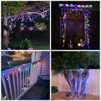 JMEXSUSS 2 Pack Solar String Lights Outdoor, Total 60LED 41.6FT, Water Drop