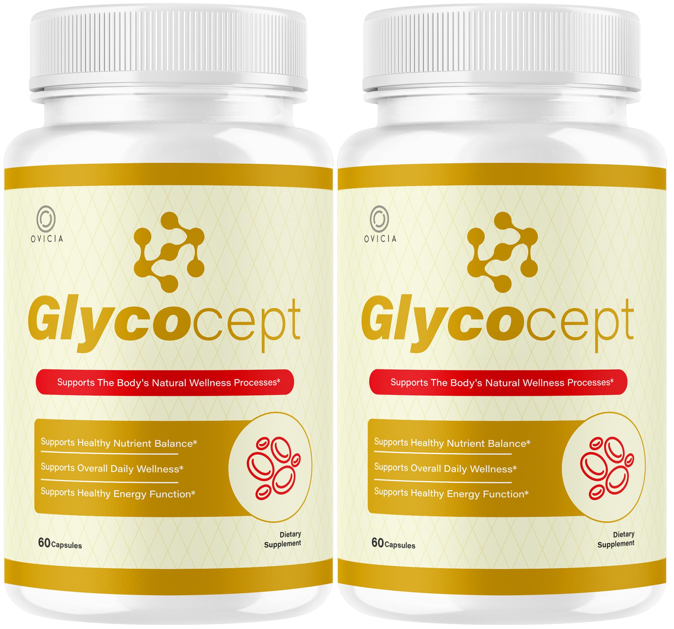 (2 Pack) Glycocept - Glycocept Advanced Formula Support Capsules All Natural Premium Ingredients Maximum Strength, Daily Pills Support Vitamins for Health and Wellness, 120 Capsules for 2 Months