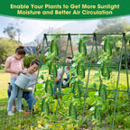MQHUAYU 51"x 53" Cucumber Trellis for Raised Bed,Adjust A-Frame Trellis