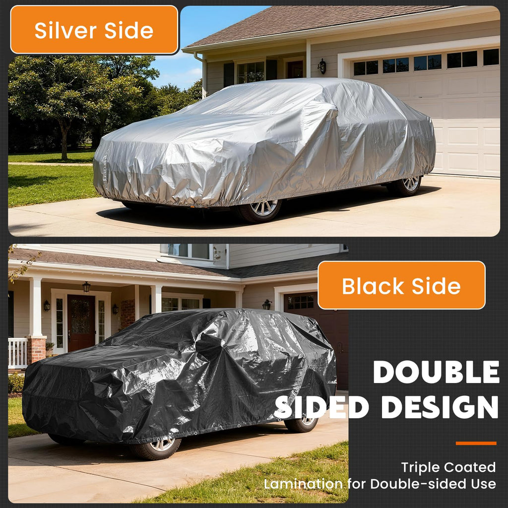 Keten Tarps Heavy Duty Waterproof 12x20 Feet, Extra Thick 16 Mil (Silver)