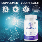 Mindcept Capsules, Official Mindcept Pills with All Natural Ingredients, Advanced Formula Mind Cept Brain Health and Wellness Support with Maximum Strength Active Lifestyle Multivitamins (60 Capsules)
