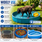 Rypet 63 inch Dog Pool Cover Foldable Round Pool Cover Pet Collapsible Swimming Pools Covers Portable Pet Pool Covers Pools Accessories for Dog Pool Bathing Tub