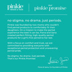 Pinkie Period Starter Pads - Designed for Smaller Underwear - Organic Cotton Topsheet Tween & Teen Pads with Wings - Chlorine Free & Fragrance Free - Teen Small, 18 Count