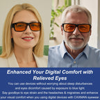 CAXMAN 99.9% Blue Light Blocking Glasses Sleep Glasses Orange Tinted Lens for Good Sleep Fit Over Glasses Fully Covered Your Eyes Black