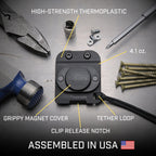 Holstery MagMaster | Magnetic Tool Holder - Strong Clip-On Belt Magnet Holster for Screws, Hammer, Sockets, Pliers, Drill Bit, Wrench, or Any Magnetic Tools and Hardware