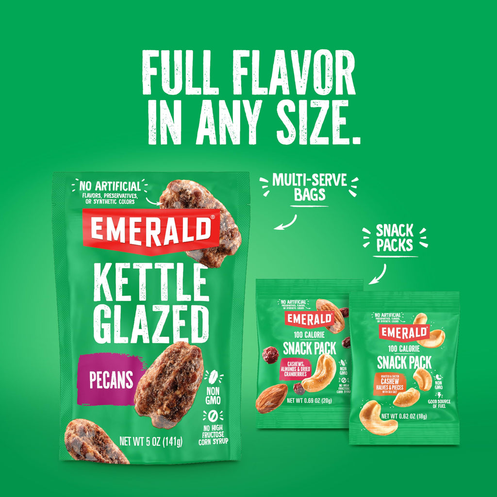 Emerald Mixed Nuts Variety Pack, 100-Calorie Snack Packs, 18 Count