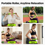 MZDXJ Muscle Roller & Massage Roller Stick for Athletes - Lymphatic Drainage Support, Relieves Muscle Soreness, Cramping & Tightness - Targets Legs, Arms, Back & Calves （Green - 18inch）