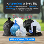 Reli. 55-60 Gallon Trash Bags Heavy Duty | 150 Count | 50-60 Gallon | Large Black Garbage Bags | Made in USA