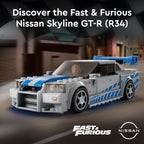 LEGO Speed Champions 2 Fast 2 Furious Nissan Skyline GT-R (R34), Race Car Toy Model Building Kit, Collectible with Racer Minifigure, 2023 Set for Kids, Boys and Girls Ages 9 and Up 76917