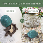 Ionela Turtle Key hiders Outside Garden Hide a Key, Antique Blue