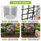 10 Pack Plant Protectors from Animals Wire Plant Protector Cage to Keep Animals Out with Zip Ties & Stakes, 30 Panels Bendable Metal Mesh for Flowers Vegetables