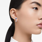 Swarovski Mesmera Earring Jackets, Blue and Clear Mixed-Cut Stones in a Rhodium Finished Setting, Part of the Swarovski Mesmera Collection