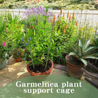Garmeinea 6 Pack Plant Support Cages 18 Inches Small Tomato Cages and Supports with Adjustable Rings for Garden Pots, Climbing Plants, Bonus 98 Feet Twist Ties