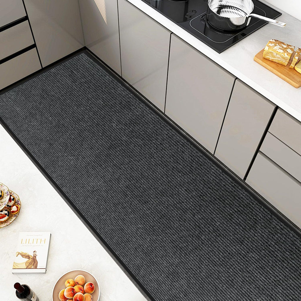 4' x 8' High Traffic Guard Doormat with Rubber Backing(Charcoal Grey)