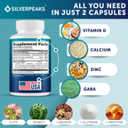 Height Growth Maximizer - Natural Pills to Help You Grow Taller Made in USA with Calcium, Zinc, GABA & Vitamin D3 for Bone Strength, Joint Support* - Free of Hormone, 60 Count (Pack of 1)