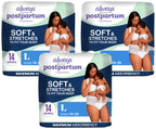 Always Discreet Postpartum and Adult Incontinence Underwear for Women, Large, Maximum Protection, 14 Count (Pack of 3)