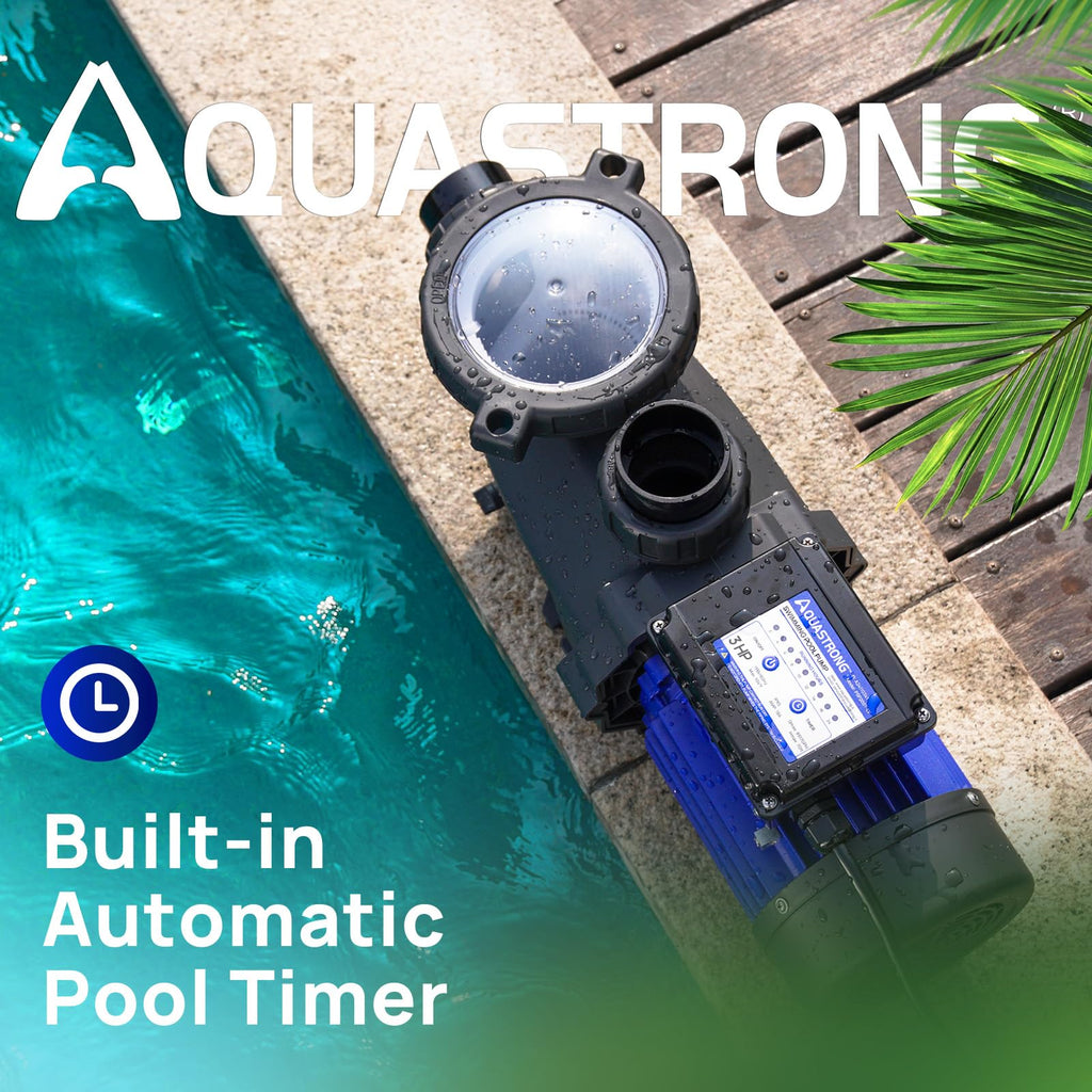 Aquastrong In/Above Ground Pool Pump High Flow Self Primming Swimming Pool Pump,Lce Blue