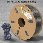 DURAMIC 3D PLA Filament 1.75mm 1kg Spool, Jam-Free High Stifness 3D Printing Filament with Cardboard Spool, No-Tangling No-Clogging Dimensional Accuracy 99% +/- 0.03 mm Silk Silver 1 Pack