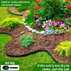 Yonroik No Dig Lawn Edging Kit,40 FT Landscape Edging Border with Stakes fit for Lawn,Flower Garden,Grass,Lawn Edging,The Yard (Black)