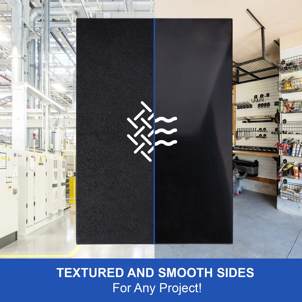 Duco ABS Plastic Sheet 1/8" (3mm) Thick 12" x 24" - 1 Pack of USA-Made Textured & Matte ABS Black Sheet - Heat Moldable Plastic Panel for Home Decor, Crafts, Robotics, DIY Projects and Industrial