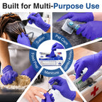 Schneider Medical Nitrile Exam Gloves, Powder & Latex Free, Darkblue 100 Ct