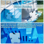 Feoang 2 Pack Pool Ladder Weights, Heavy Duty 52LBS HDPE Pool Step Weights to Prevent Floating, Reusable Swimming Pool Stair Weights Anchor Sand Bag with 8 Adjustable Straps for Above Ground Pools