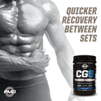 PMD Sports CG5 Premium Creatine & L Glutamine Powder, Power Recovery, Build Lean Muscle, Increase Workout Performance, Maximum Strength Pre Workout & Post Workout, Unflavored, 60 Servings