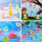ElpizoFos 130pcs Various Luminous Mini Resin Animal Fairy Garden Miniature