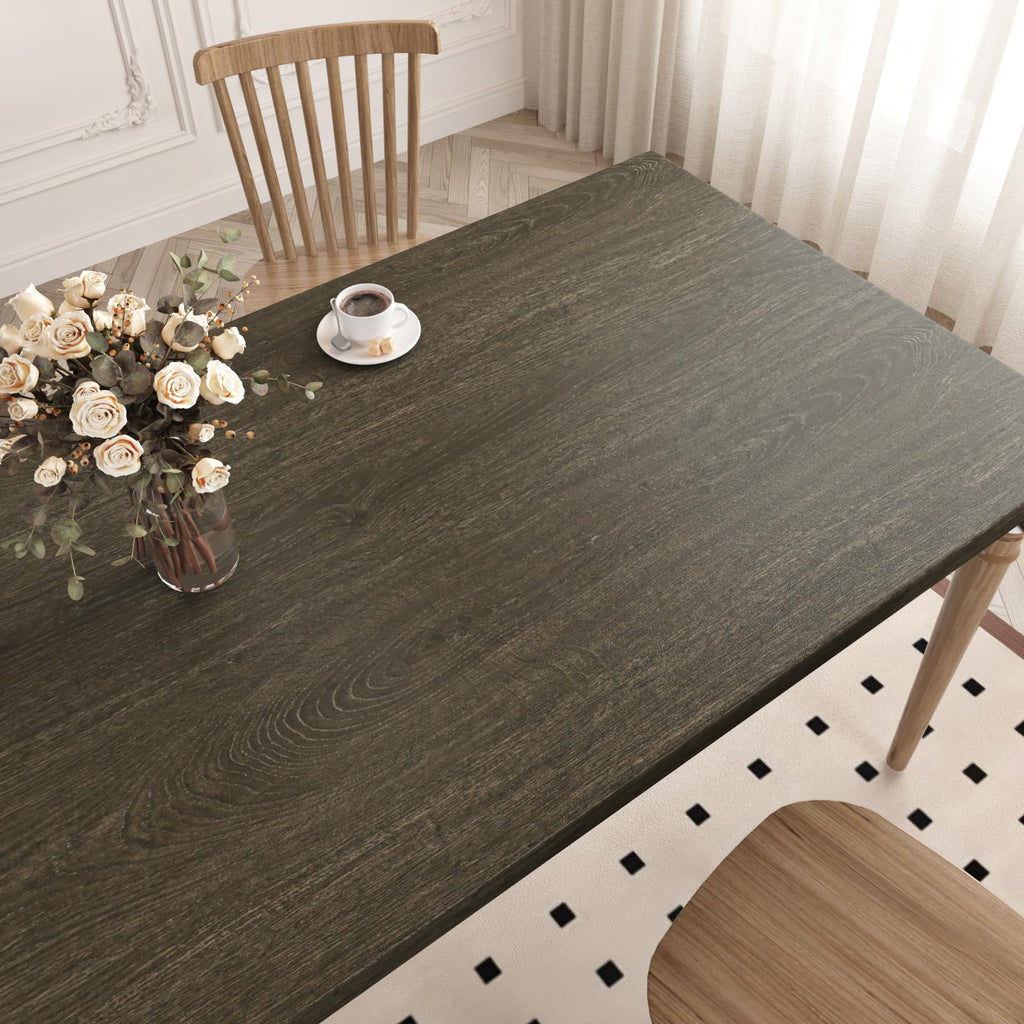 WESTICK Brown Wood Contact Paper for Countertops Waterproof Vinyl Wood Grain Wallpaper Peel and Stick Countertop Oil-Proof Wooden Contact Paper for Dining Tables Kitchen Cabinets Desk 15.8"x196"