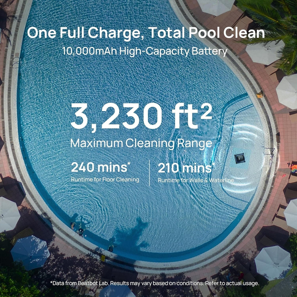 (2025 Upgrade) Beatbot AquaSense 2 Cordless Robotic Pool Vacuum Cleaner, Smart Surface Parking, Double-Pass Waterline Scrubbing, Cleans Floor, Walls and Waterline
