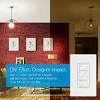 Lutron Caseta Original Smart Dimmer Switch (Lutron Smart Hub Required), for LED Lights, 150 Watt, Single-Pole/3-Way, No Neutral Required, PD-6WCL-LA, Light Almond, 5 Pack