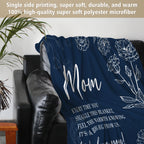 GiltGlimmer Mom Birthday Gifts, Mom Floral Blanket Blue, 60" x 50"