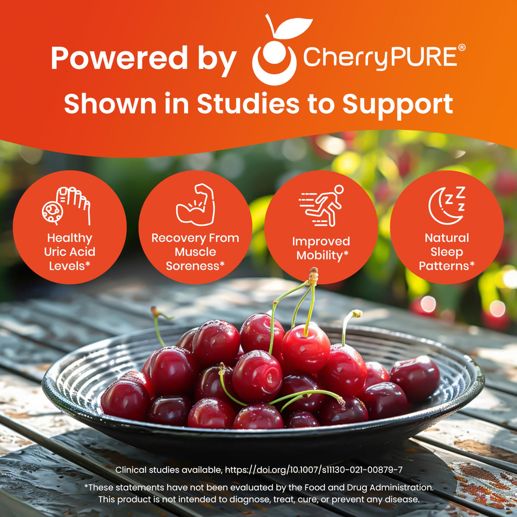 3 in 1 Uric Acid Flush Cleanse – Tart Cherry Extract with Turmeric & Celery Seed Supplement Purge - Feet and Joint Support - 60 Veggie Capsules