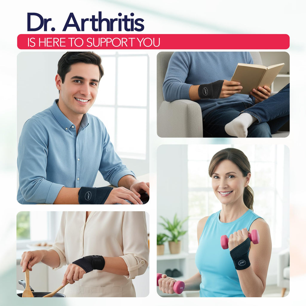 Doctor Developed Wrist Brace, Wrist Wraps for Carpal Tunnel Arthritis, Tendonitis, Hand Support, Ideal for Fitness, Weightlifting - Handbook Included (Bundle- Pack of 3- Medium)