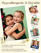 Hypoallergenic Flat Back Earrings for Women Girls Teen Kids Toddler Gold