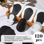 120 Pcs Adhesive Eye Patches, Eye Patches for Adults Pad Disposable Eyepatch Latex Free Adhesive Bandages for Adult(3 x 2 Inch,Black)
