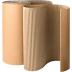 Tottist 12"x394"Single B Flute Corrugated Cardboard Roll: Large Thick Sheets for Crafts, Moving, Shipping, Mailing, Gift Packaging, DIY, Modeling; Makes Packaging Pads, Boxes & Edge Protectors (Brown)