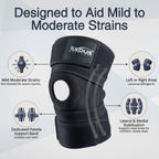 EXOUS BODYGEAR Knee Brace For Women & Men For Arthritis Acl, Mcl Pain Patented 4-way Adjustable Wraparound Support Dual Side Stabilizer For Patella Stability