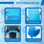 16pcs Pool Drainage Mat,Above Ground Walkways to Prevent Dirt from Entering the Pool, Pool Mats with Multiple Splicing Methods,Interlocking Plastic Floor for Pools Shower Rooms (9.84" x 9.84")