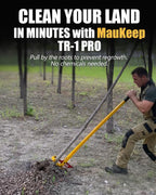 Maukeep Heavy Duty Tree Puller (0-4"), Large Sapling Puller, Manual Tool Uses High Leverage to Fully Uproot Stubborn Shrubs, Vines & Saplings | Ergonomic Heavy Duty Garden & Landscaping Tool (Yellow)